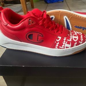 Red champion shoes size.11